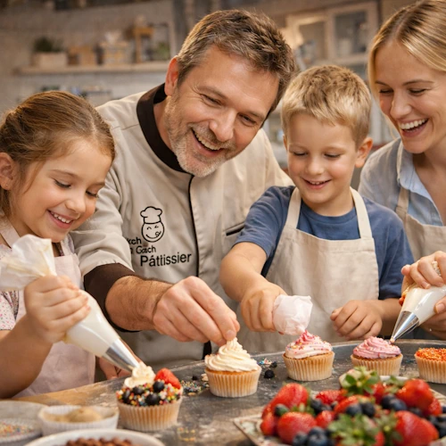 Atelier pâtissier en famille