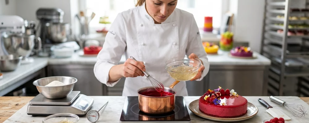 Illustration de Utiliser la gélatine en pâtisserie : techniques et dosages pour Gélatine