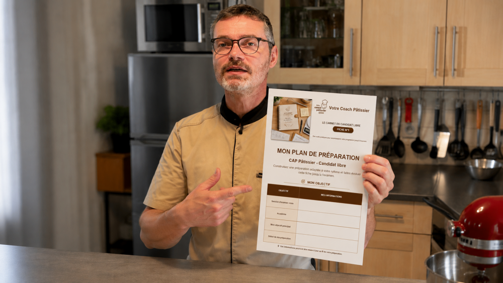 Présentation du carnet du candidat libre CAP Pâtissier